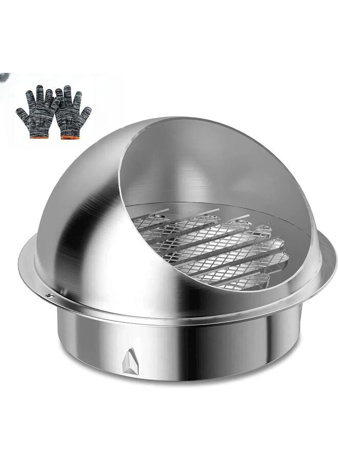 Dryer Vent 4 Inch/6 Inch Exhaust Vent, Wall Vent 4 Inch/6 Inch Outlet Stainless Steel Soffit Vents Round Vent Cover for HVAC System. (Size : 100#) - Image 1