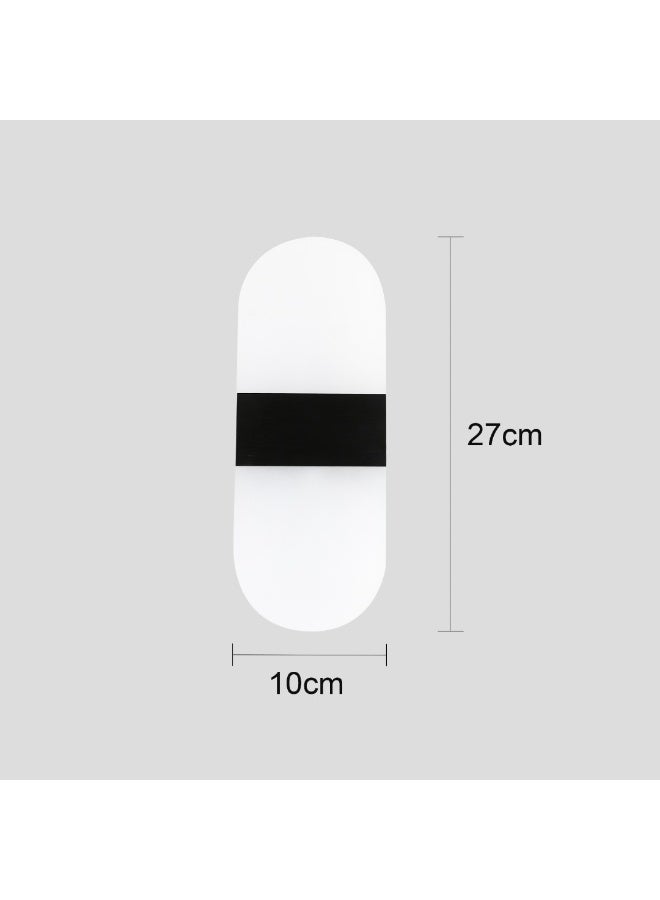HUMMER Modern Black Wall Sconce Light 3000K Neutral White 27x10 cm Indoor Decorative Wall Lamp for Home and Office Lighting - Image 2