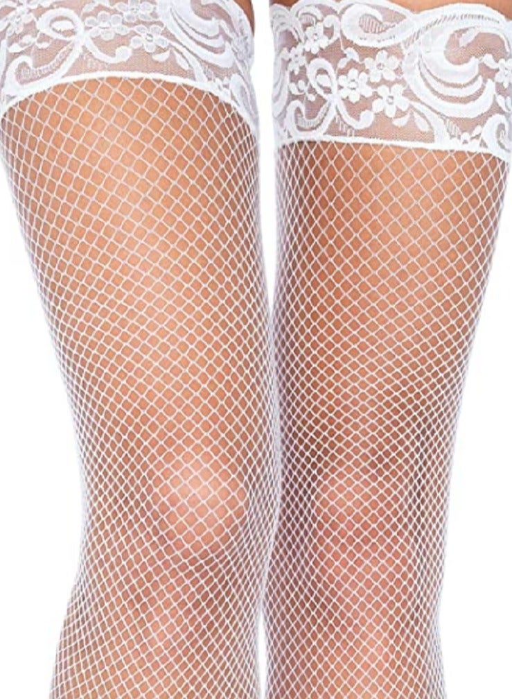 Women Fence Fishnet Thigh High stockings.  - Image 2