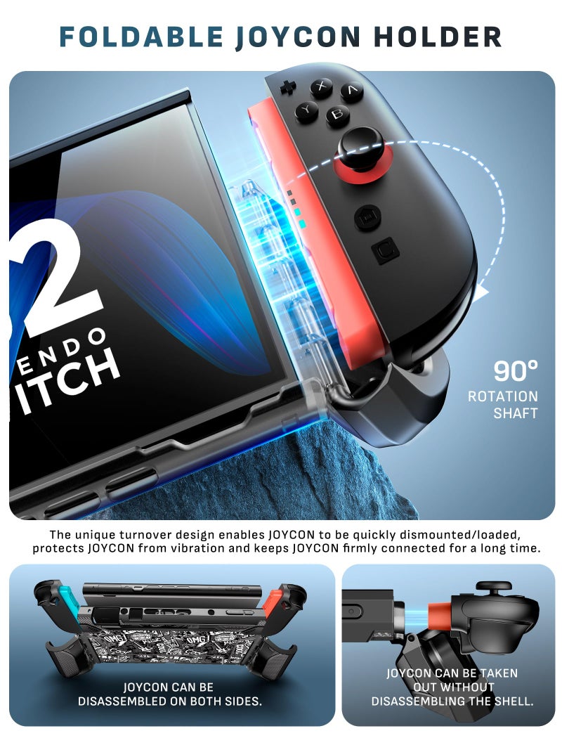 mumba Dockable Case for Nintendo Switch 2 2025, [Blade Series] TPU Grip Protective Cover Accessories Compatible with Switch 2 7.9 Inch and Quick-Release Joy-Con Design - Image 4