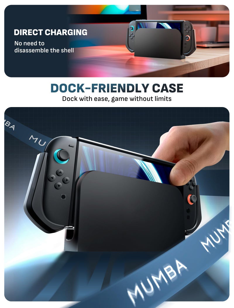 mumba Dockable Case for Nintendo Switch 2 2025, [Blade Series] TPU Grip Protective Cover Accessories Compatible with Switch 2 7.9 Inch and Quick-Release Joy-Con Design - Image 3