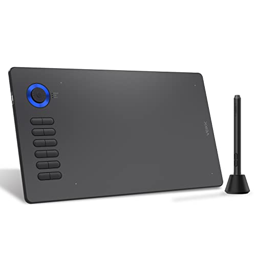VEIKK A15Pro 8192 Pressure Sensitivity Graphic Drawing Tablet Support Windows, Mac, Android Mobile, Tilt Pressure with 12 Express Keys and A Quick Dial(Blue) - Image 1