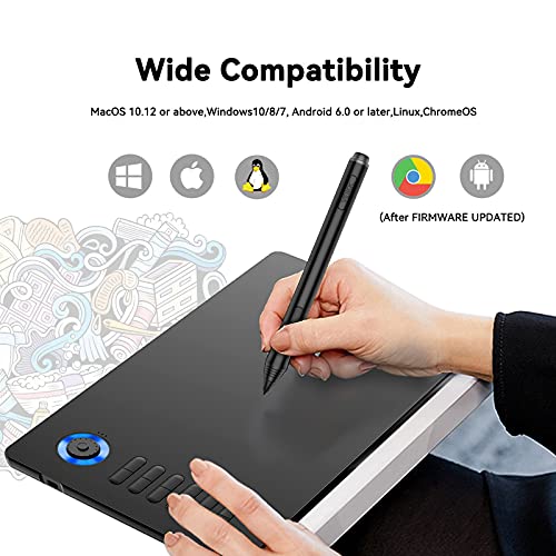 VEIKK A15Pro 8192 Pressure Sensitivity Graphic Drawing Tablet Support Windows, Mac, Android Mobile, Tilt Pressure with 12 Express Keys and A Quick Dial(Blue) - Image 5