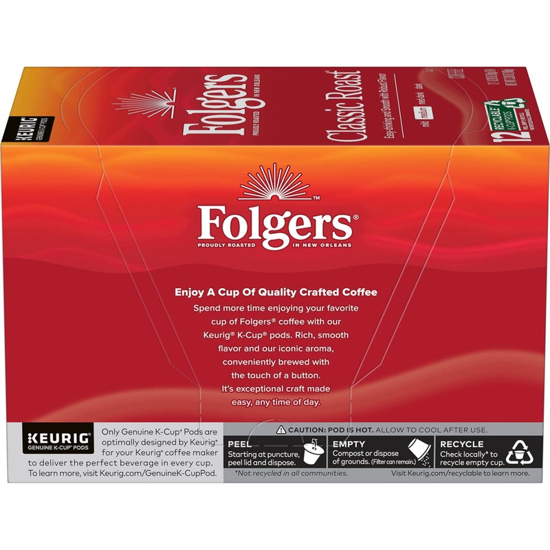 Folgers Classic Roast Medium Roast Coffee, 72 Keurig K-Cup Pods - Image 3