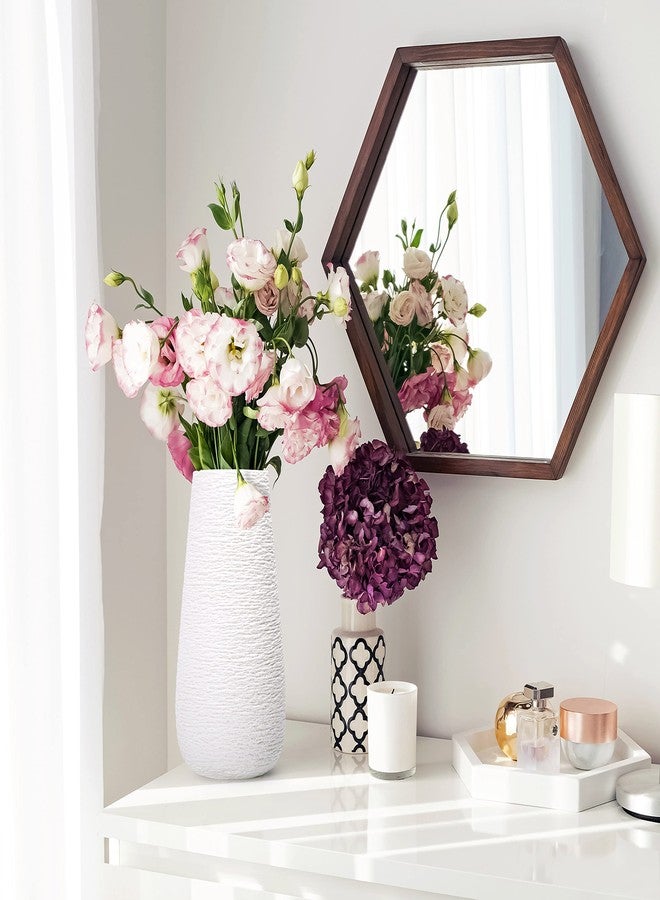 D'vine Dev 12 Inch Textured White Elegant Oval Ceramic Vase for Flowers, Home Décor Vase with Design Box, VS-LD-C-1 - Image 5