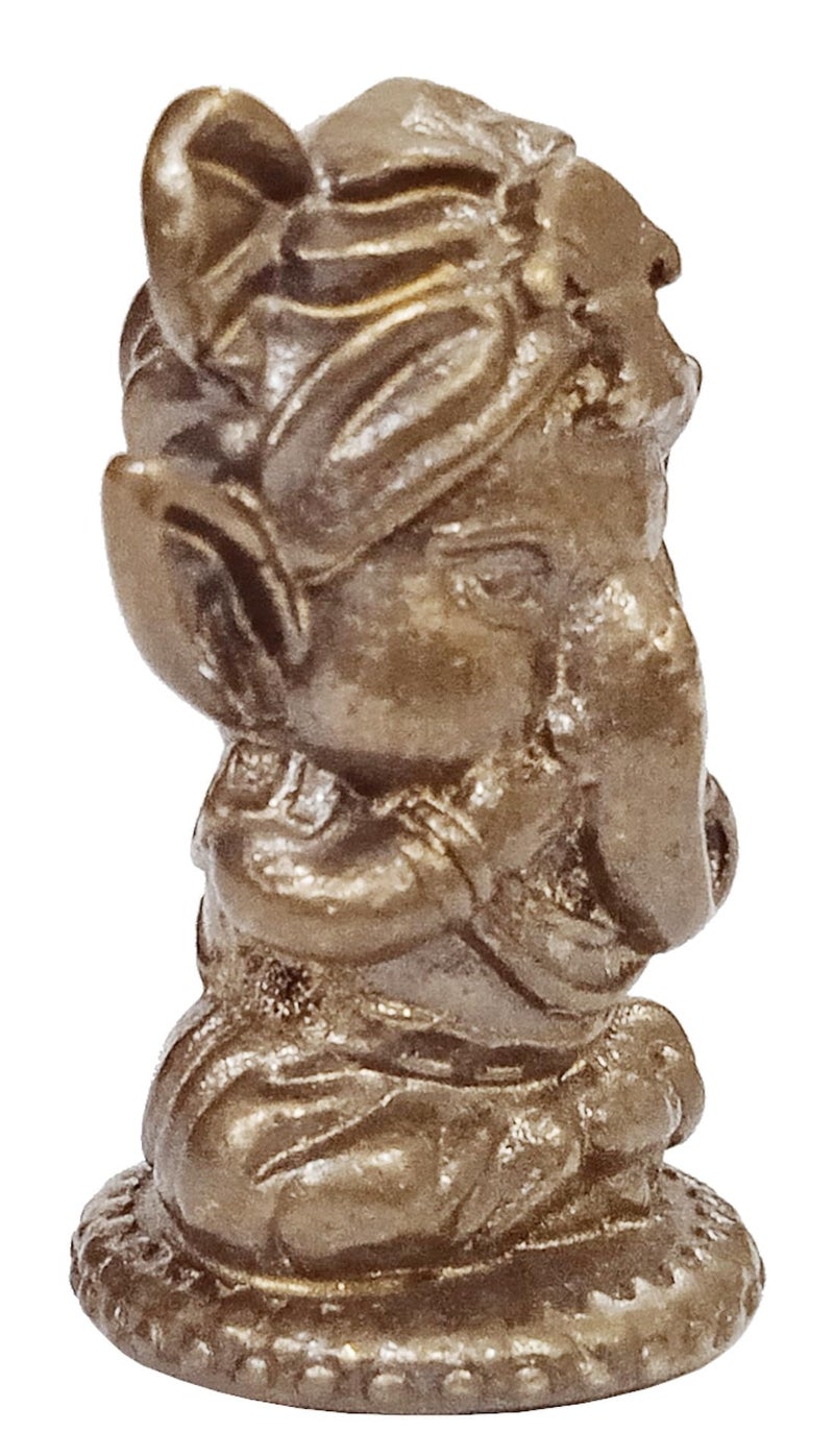 Purpledip Rare Miniature Brass Idol Bala Ganesha: Collectible Statue with Fine Workmanship (12698F) - Image 3