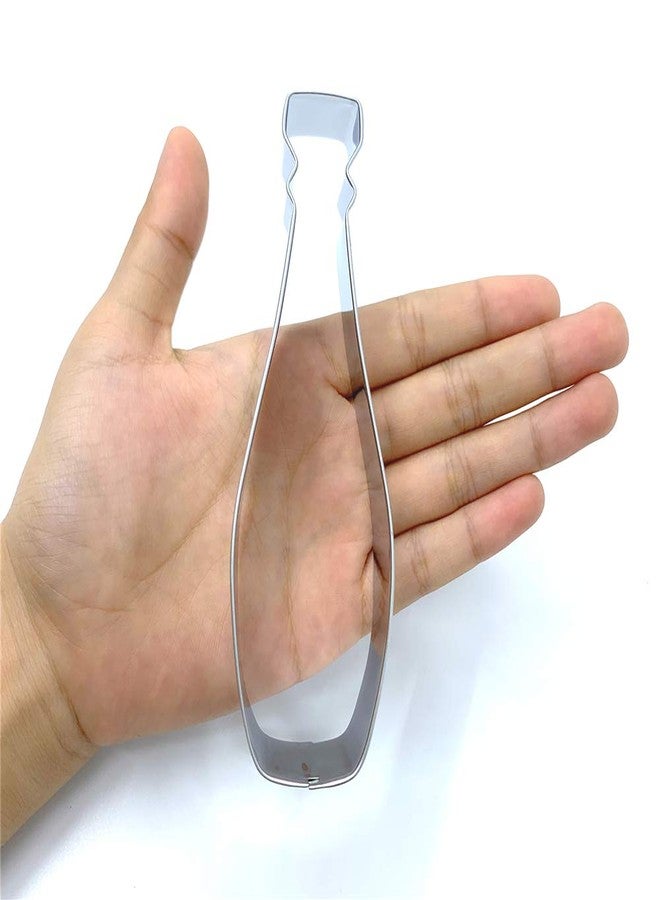 LILIAO Champagne Cookie Cutter Wedding Fondant Biscuit Cutter - 1.7 x 5 inches - Stainless Steel - Image 4