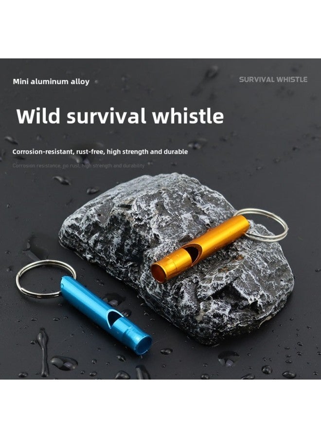 Generic Metal Whistle Outdoor Small Size Aluminum Alloy Keychain Survival Lifesaving Supplies Wholesale-Color:Red - Image 1