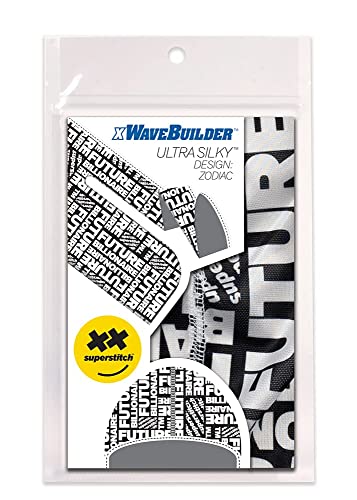 Superstitch Supersilky Ultra Silky Durag x Wavebuilder | 30+ Styles Premium Designer Durags for Men | 360 Waves |Black and White Future Billionaire (Zodiac) - Image 3