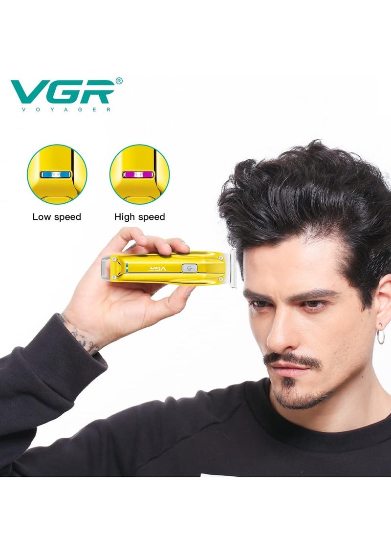 VGR V-955 Professional Rechargeable Hair Trimmer with Stainless steel Blades Gold - Image 5