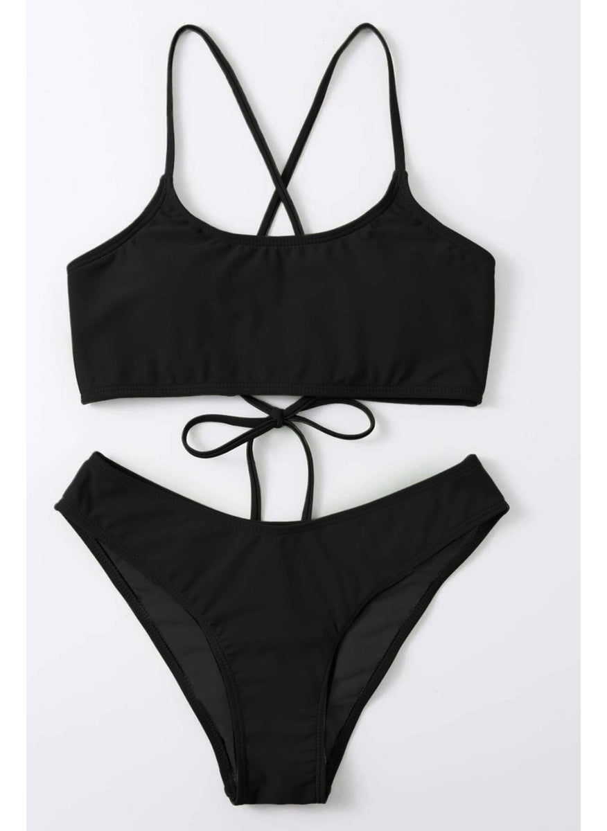 Angelsin Brazilian Gathered Back Bikini Set  - Image 3