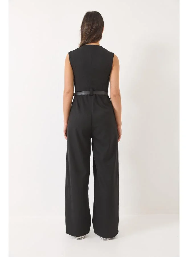 Ginger Button Up Tailored Jumpsuit