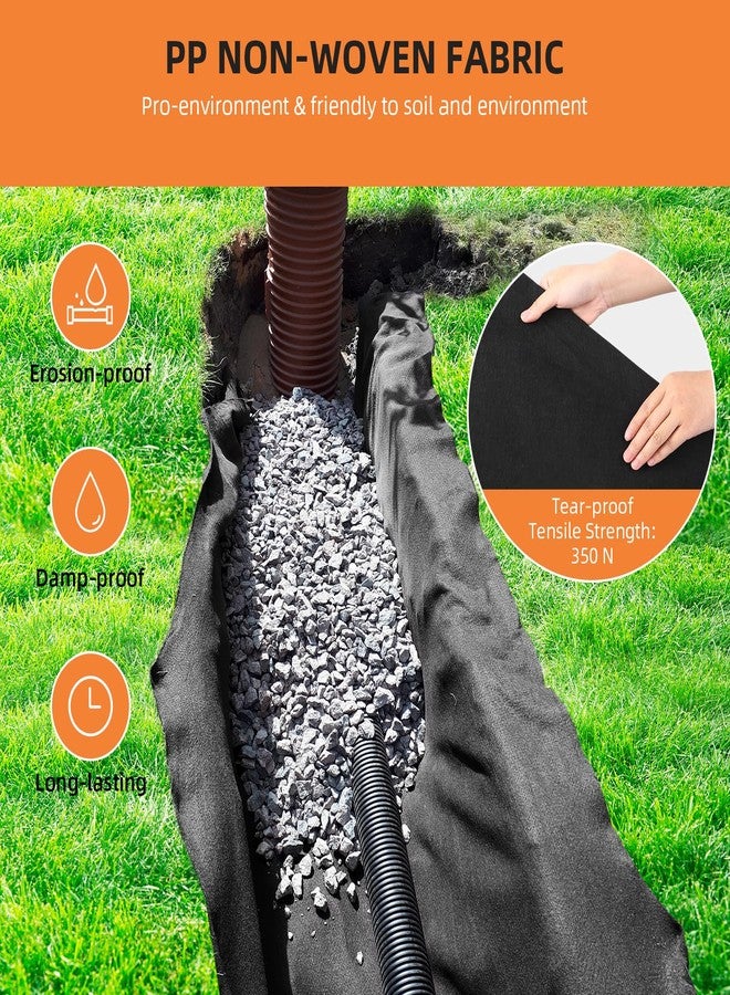GarveeLife Geotextile Landscape, 4ft x 50ft & 6oz Geotextile Fabric, PP Drainage 350N Tensile Strength & 440N Load Capacity, for Driveway & Road Stabilizationr, Erosion Control, French Drains - Image 5