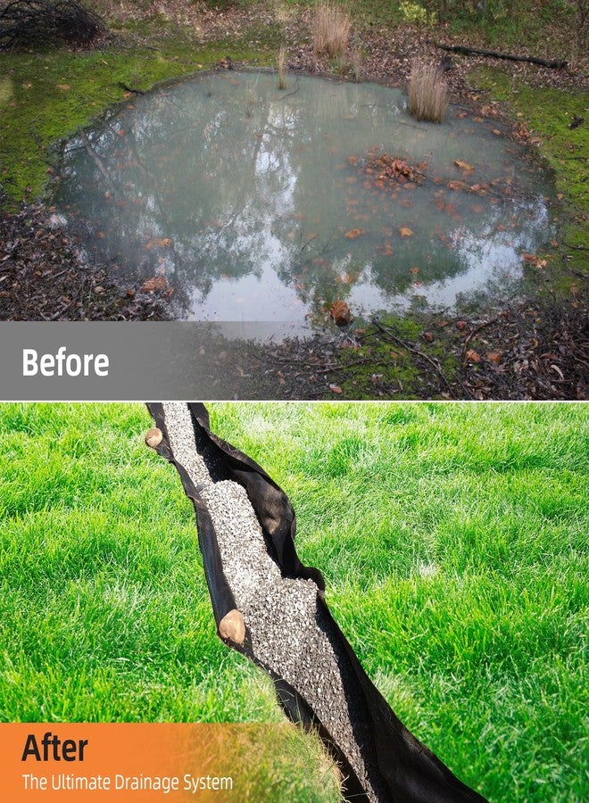 GarveeLife Geotextile Landscape, 4ft x 50ft & 6oz Geotextile Fabric, PP Drainage 350N Tensile Strength & 440N Load Capacity, for Driveway & Road Stabilizationr, Erosion Control, French Drains - Image 2