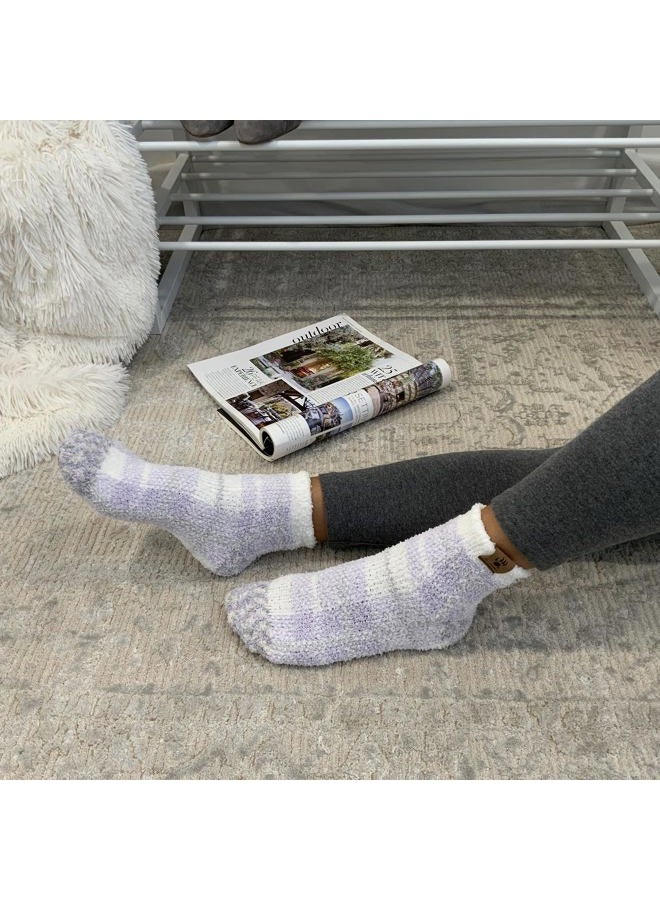 Bearpaw Ladies 6 Pair Pack Cozy Super Soft Warm Lounge Socks Multi Color Patterned Ankle and Low Cut Packs, Lavender Frost, One size - Image 3