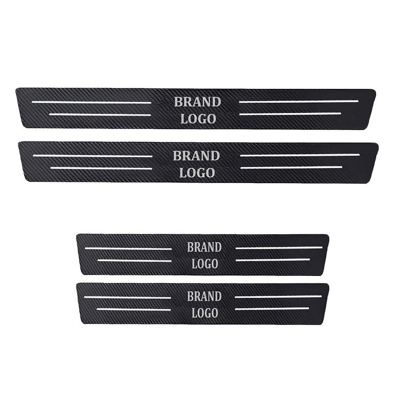 WISKA Silicone Car Door Strip Carbon Fiber Wrap Sill Anti Scratch Stickers Tape For Hyryder, Innova Crysta, Hycross, Fortuner, Camry, Etios, Corolla, Urban Cruiser, Taisor, Belta, Altis, Yaris - Image 1