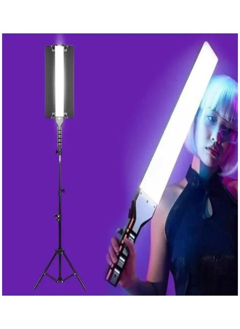 Generic - RGB Handheld LED Camera Light Photography Light Dimmable Studio Lights for Photo Shooting | Vlog Making | Reels Making | Filming | Video Making Strip Light LED Wand Light Stick - Image 1