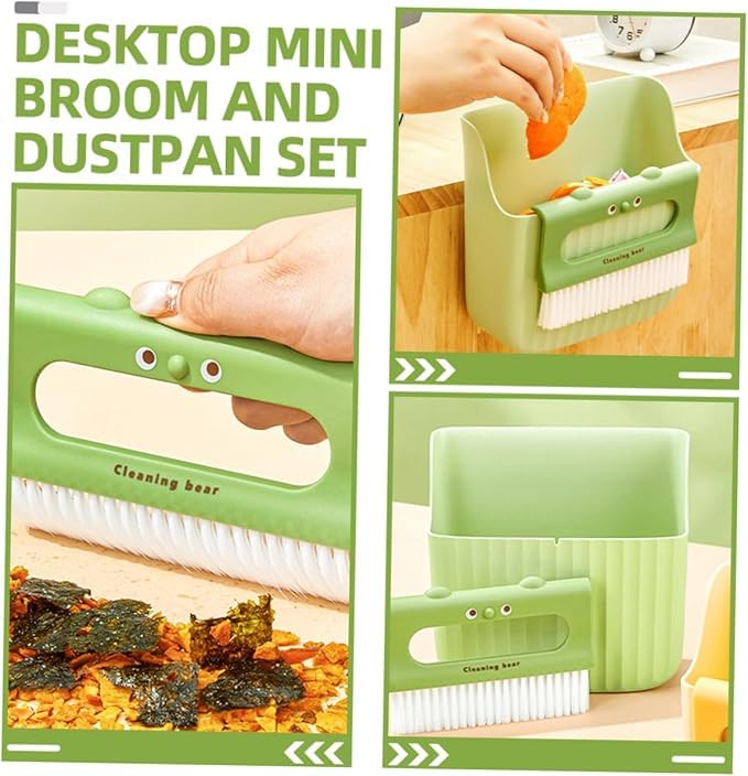 7 Seas 7Seas Compact Broom and Dustpan Set for Kitchen Countertops Portable Mini Cleaning Tool Mini Broom Dustpan Set Perfect for Table Desk and Small Spaces Handheld Dustpan with Broom Set - Image 3