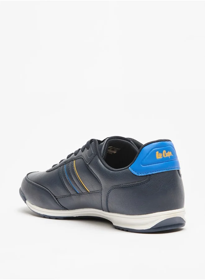 لي كوبر Men's Logo Detail Sneakers with Lace-Up Closure