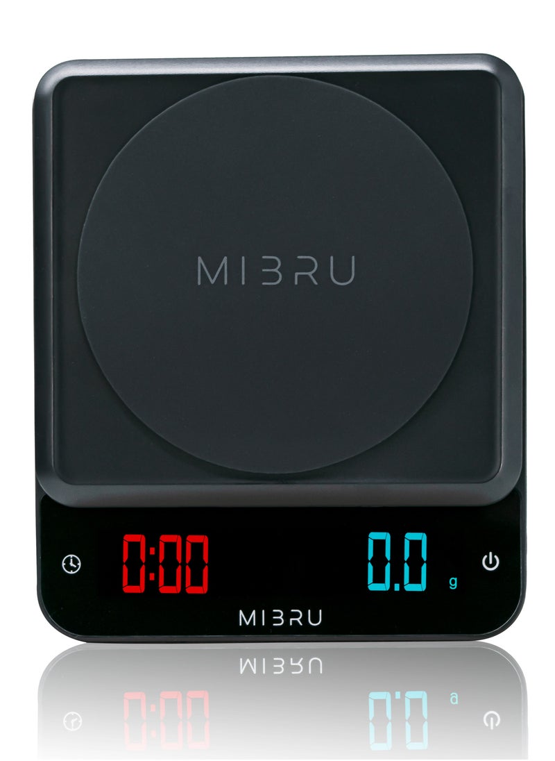 MIBRU - Electronic Kitchen Scale For Specialty Coffee Drip Accurate with Large Clear LCD Display with Timer and Tare Function - Image 1