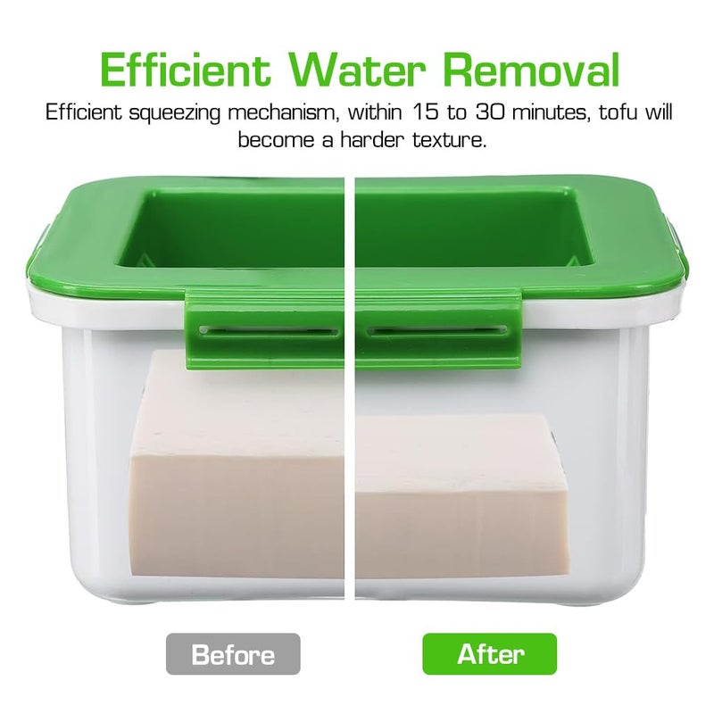 HASTHIP® Tofu Press Drainer Water Remover Food Grade Tofu Making Tools Homemade Tofu Tools Quick Excessive Water Removal Easy Tofu Drainer Press for Tofu Within 4.5x3.78x1.77 inch, Dish Washer Safe - Image 5
