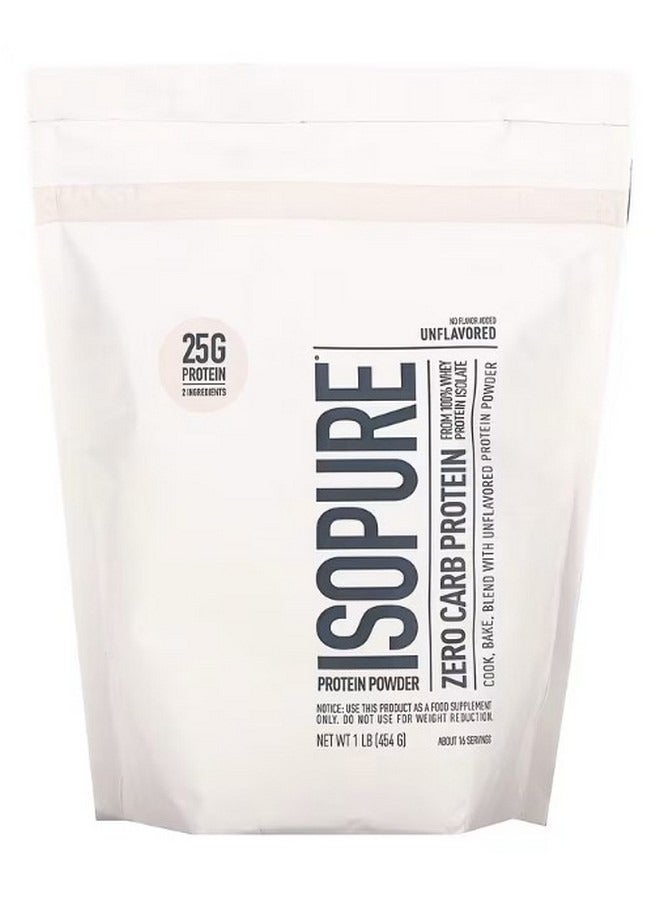 آيزوبيور Zero Carb Protein Powder Unflavored 1 lb 454 g - Image 1