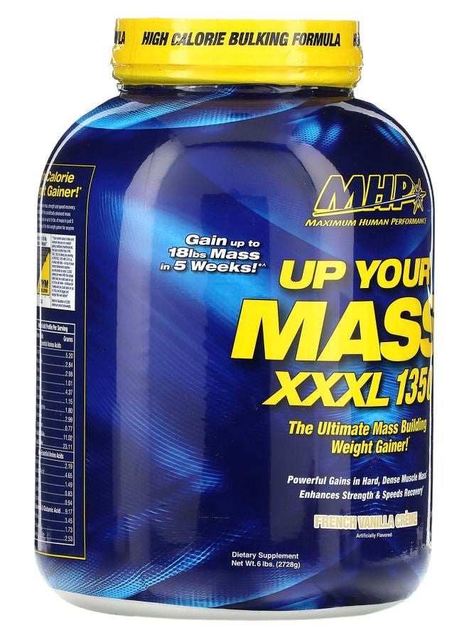 MHP Up Your Mass XXXL 1350 French Vanilla Creme 6 lbs (2728 g) - Image 2