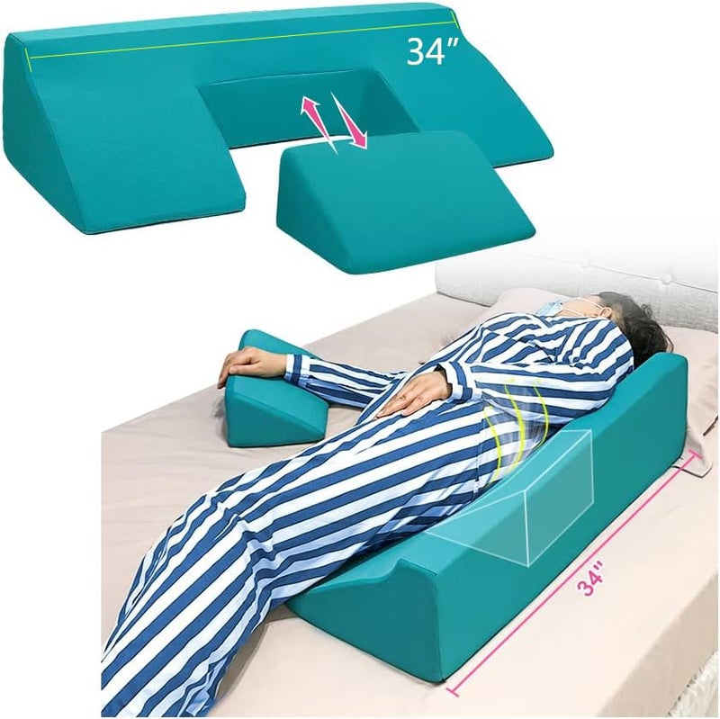 NEAUDE وسادة زاوية نود للوقاية من قرح الفراش للمرضى المقعدين وسادة مائلة للنوم من رغوة الجسم لتحديد الوضعية وسادة طبية للتمريض