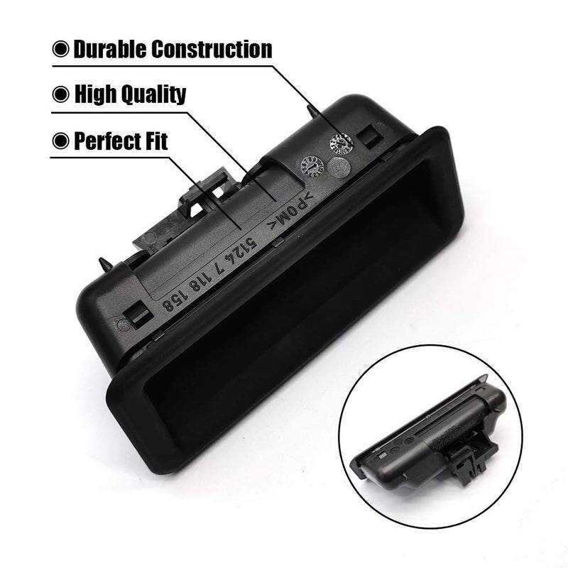FEXON Trunk Lid Lock Release Push Button Handle Switch Compatible with BMW Series 1 3 5 X6 X5 X1 E60 E90 E91 E92 E93 E70 E71 51247118158 51-24-7-118-158 7118158 - Image 2