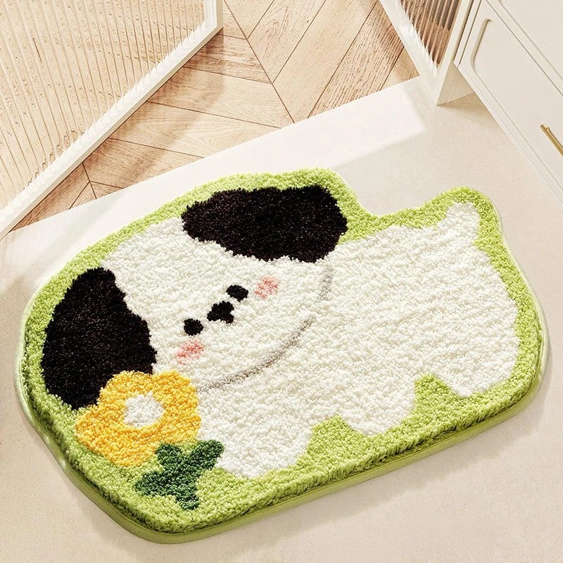 Y&D Design Flocking Foot Mat Tufted Bath Mat Shaggy Bathroom Rug - Cute Microfiber Bath Mats for Bathroom - Image 2