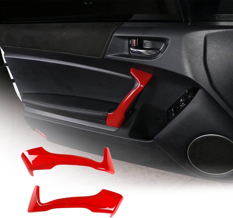 igersaw YIWANG ABS Carbon Fiber Inner Door Handle Covers for Subaru BRZ & Toyota 86 (2013-2020) - Red - Image 1