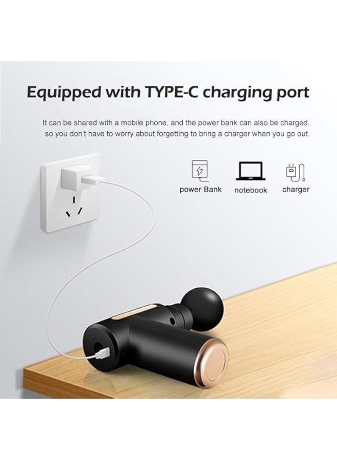 مسدس تدليك عميق للعضلات – أصلي ومحمول لتخفيف الألم وتسريع التعافي – 6 سرعات و4 رؤوس قابلة للتبديل – هادئ للاستخدام المنزلي والرياضي - Image 3