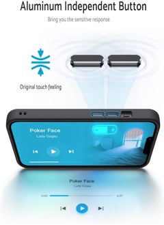 ESCASE iPhone 15 Case Back Cover,【Full Shockproof Protection】Translucent Matte Back, Slim Phone Cover for Apple 15 (2023)(Black)  - Image 4