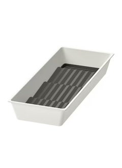 Generic Tray with spice rack white anthracite 20x50 cm 