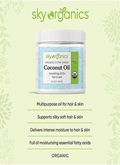 Sky Organics A Virgin Coconut Oil By Sky Organics (16.9 Oz) Usda Organic Coconut Oil Cold-Pressed Kosher Cruelty-Free Unrefined Coconut Skin Moisturizer Hair Mask  - Image 4