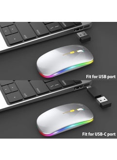 Blackbird Game Center Gray RGB Rechargeable Wireless 1600DPI Illuminated Wireless Mouse Bwm6  - Image 2