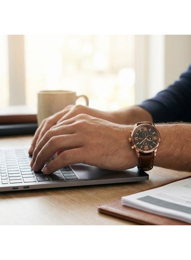 كينجمازي طقم هدايا رجالي - طقم صندوق هدايا عيد ميلاد، يتضمن حزامًا وساعة - Image 3