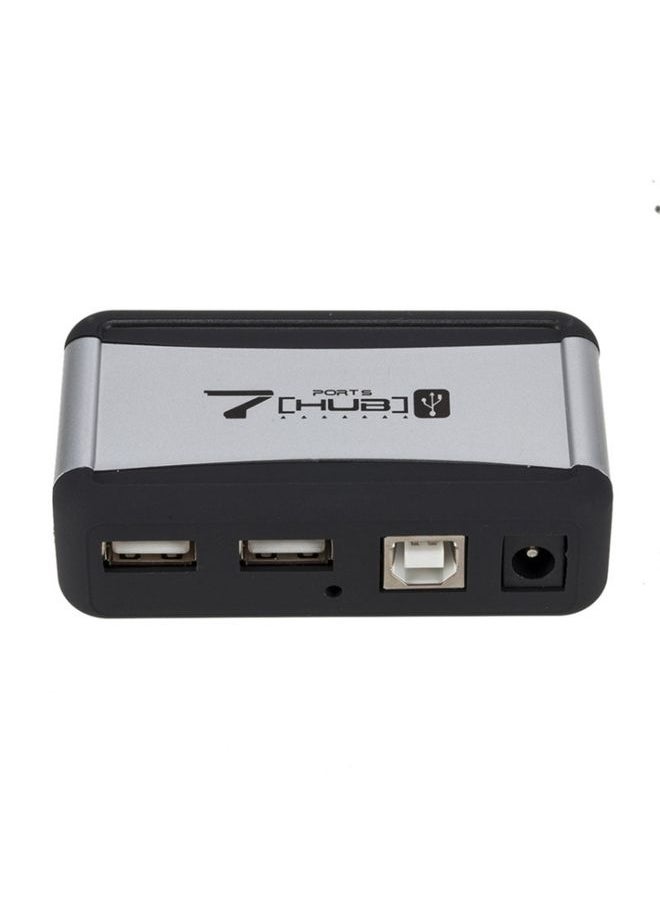 BURAQ 7 x USB 2.0 HUB with Base, US Plug  - Image 2