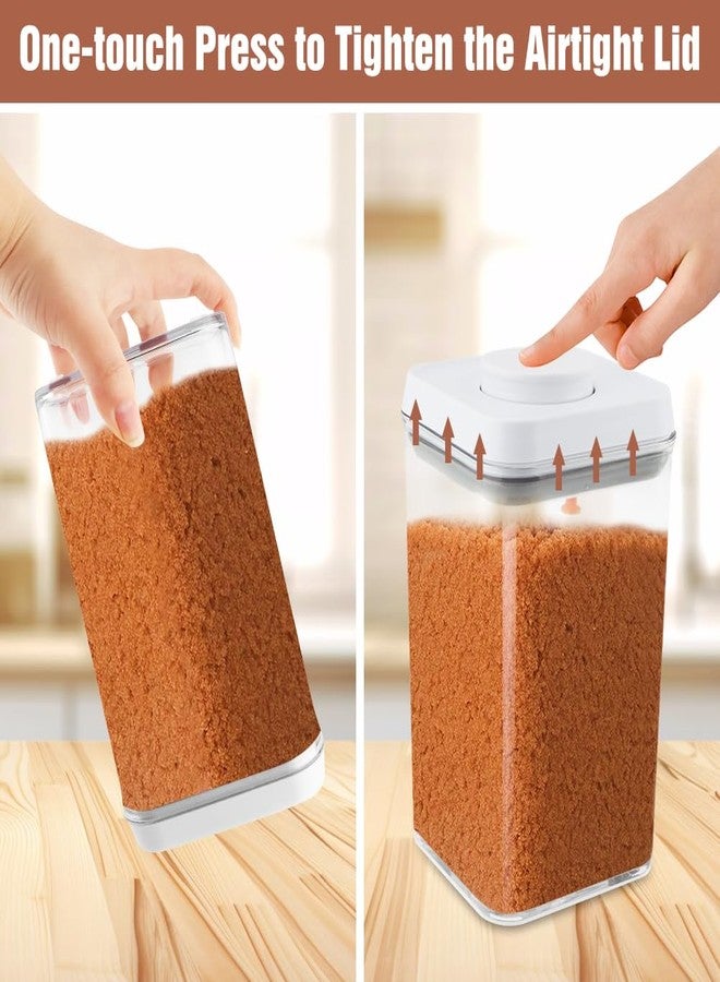 Kazheon Brown Sugar Container Airtight with 1 moisturizing clay tablet & 1 Spoon, 1.5L/1.36QT Clear Brown Sugar Keeper Container for Kitchen Organization(COLOR:White) - Image 5