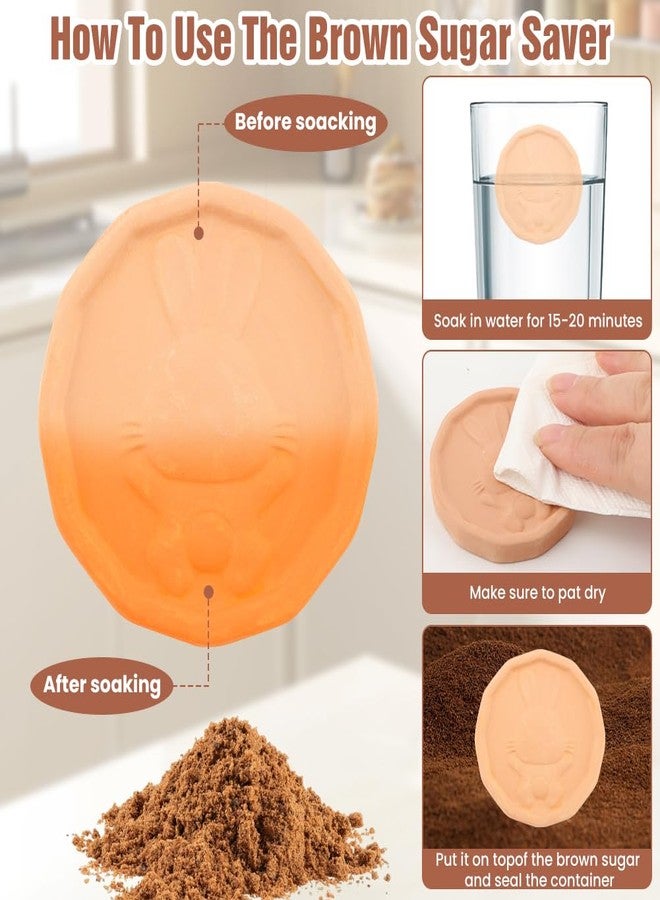 Kazheon Brown Sugar Container Airtight with 1 moisturizing clay tablet & 1 Spoon, 1.5L/1.36QT Clear Brown Sugar Keeper Container for Kitchen Organization(COLOR:White) - Image 3