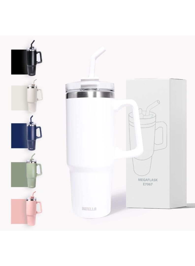 بوتيلا ميجا فلاسك ٩٠٠ مل XL - زجاجة ماء كبيرة جدًا معزولة من الفولاذ المقاوم للصدأ | مانعة للتسرب، للاستخدام الخارجي والرياضي - Image 1