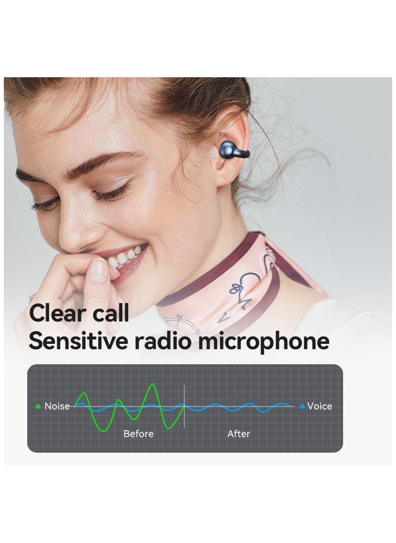 JBLTM - Small Clip On Open Ear Headphones Wireless Bluetooth Ear Clip Bone Conduction Conducting Headphones Headset with Mic Open Ear Bone Conduction Earbuds Head Set Head Phones Earphone - Image 1