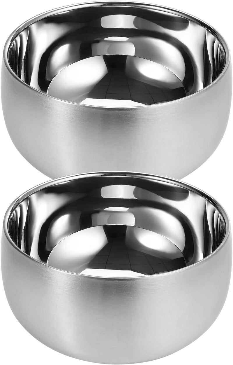 luvtree 2pcs DoubleWall Vacuum Insulated Stainless Steel 316 Bowl  AntiShatterproof for Soup Appetizer Snack Ice Cream Salad  500ml Capacity 51 Inches Diameter - Image 1