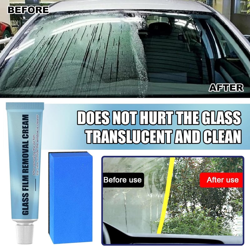 klarako Car Glass Oil Film Cleaner, Powerful Glass Oil Film Removal Cream, Glass Film Removal Cream Safety and Long-Term Protection (3 Set) - Image 3