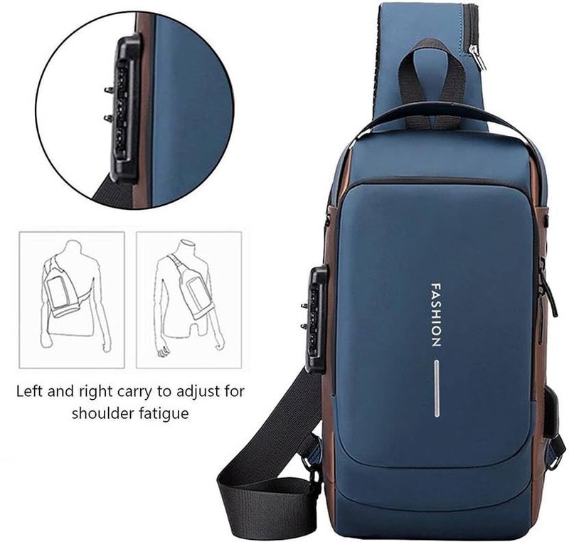KRIFTY Fashion Anti-Theft Sling Bag with USB Port, Waterproof Crossbody Backpack, Casual Chest Shoulder Bag - Image 2