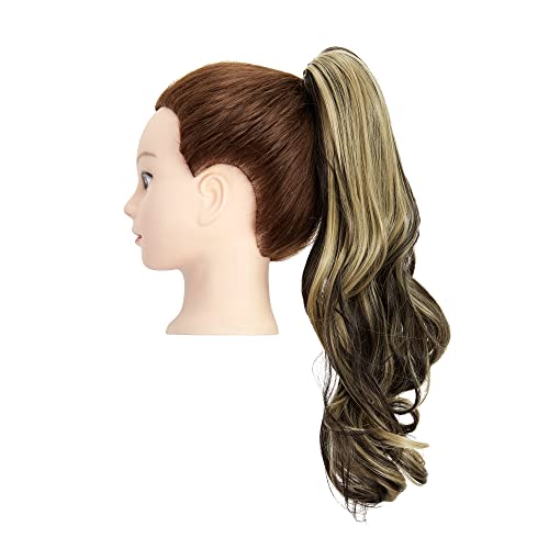 SLLIE Ponytail Extension Claw 18" 20" Curly Wavy Straight Clip in Hairpiece One Piece A Jaw Long Pony Tails for Women - Image 4