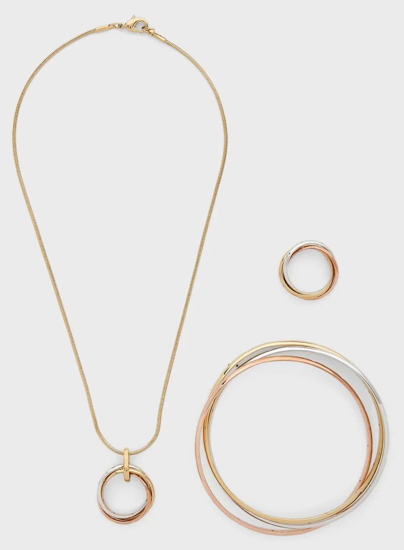 BUCKLEY LONDON Russian Necklace+Earrings+Bracelet Set