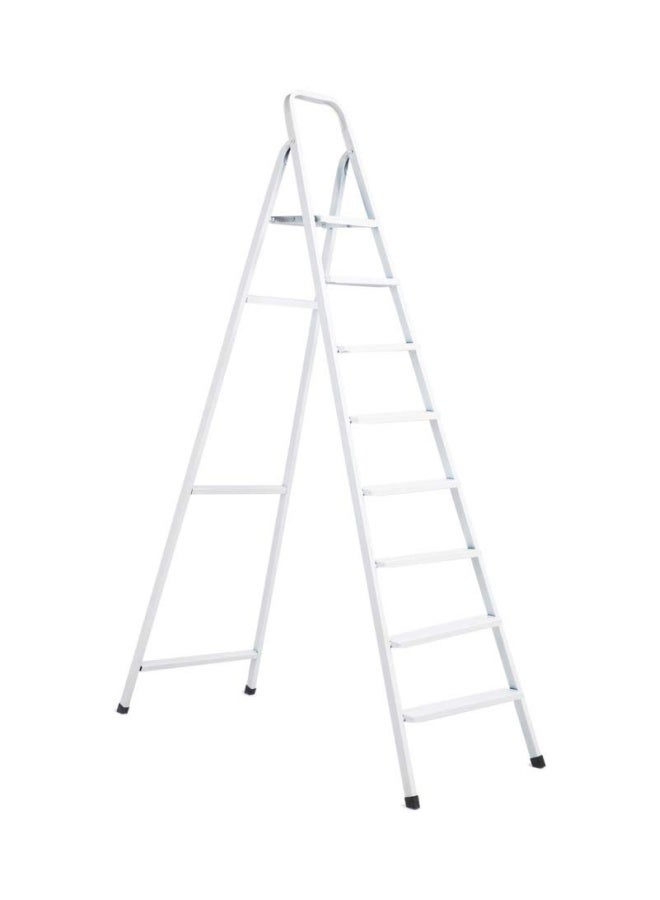 ROBUSTLINE Heavy Duty 9 Steps Steel Ladder 181 Cm White Color Folding Ladder Domestic Light Stepladder Household Combination Ladder - Image 1