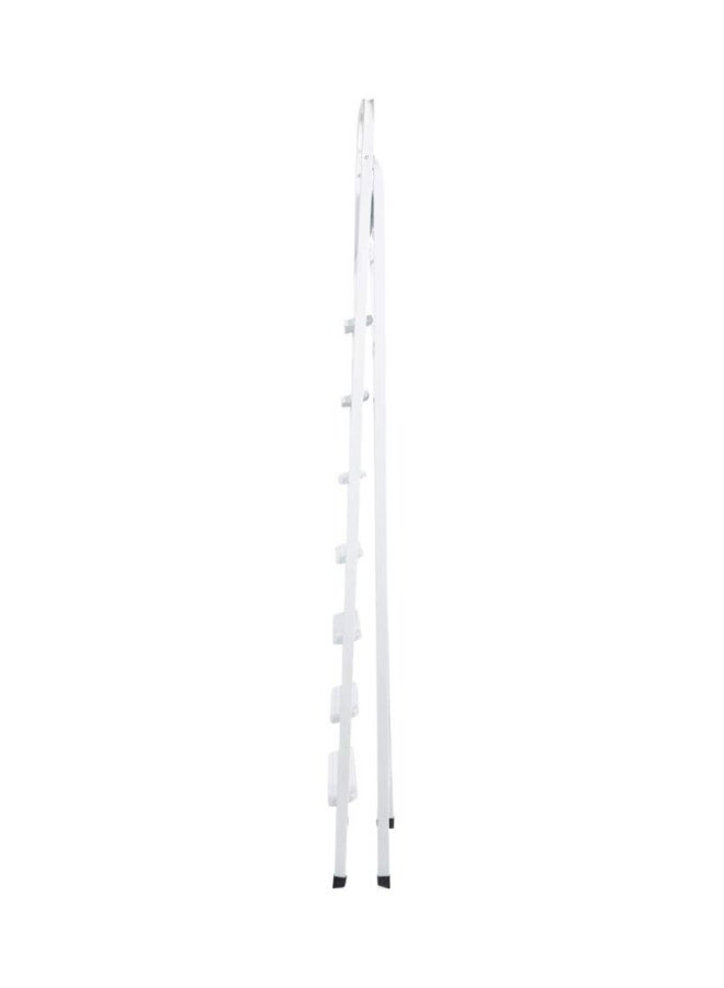 ROBUSTLINE Heavy Duty 9 Steps Steel Ladder 181 Cm White Color Folding Ladder Domestic Light Stepladder Household Combination Ladder - Image 4