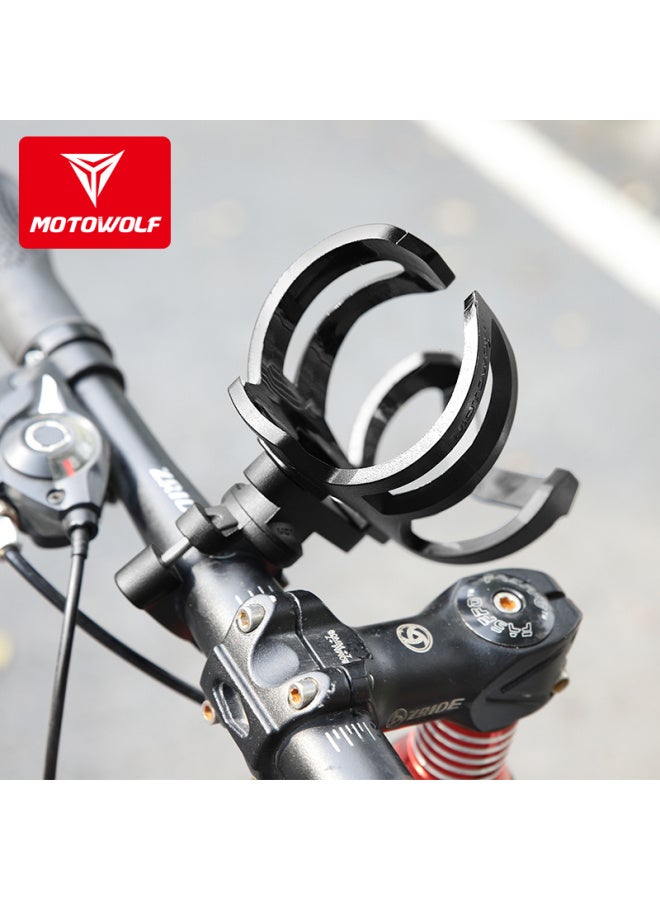 Motowolf Motorcycle Aluminum Alloy Cup Holder, Bumper Cup Holder, Scooter And Electric Bike Cup Holder, Long-distance Motorcycle Travel Modification, Car Accessories, Riding Equipment - Image 3